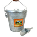 Galvanized Steel Bird Seed Storage Bucket Bin with Scoop I815