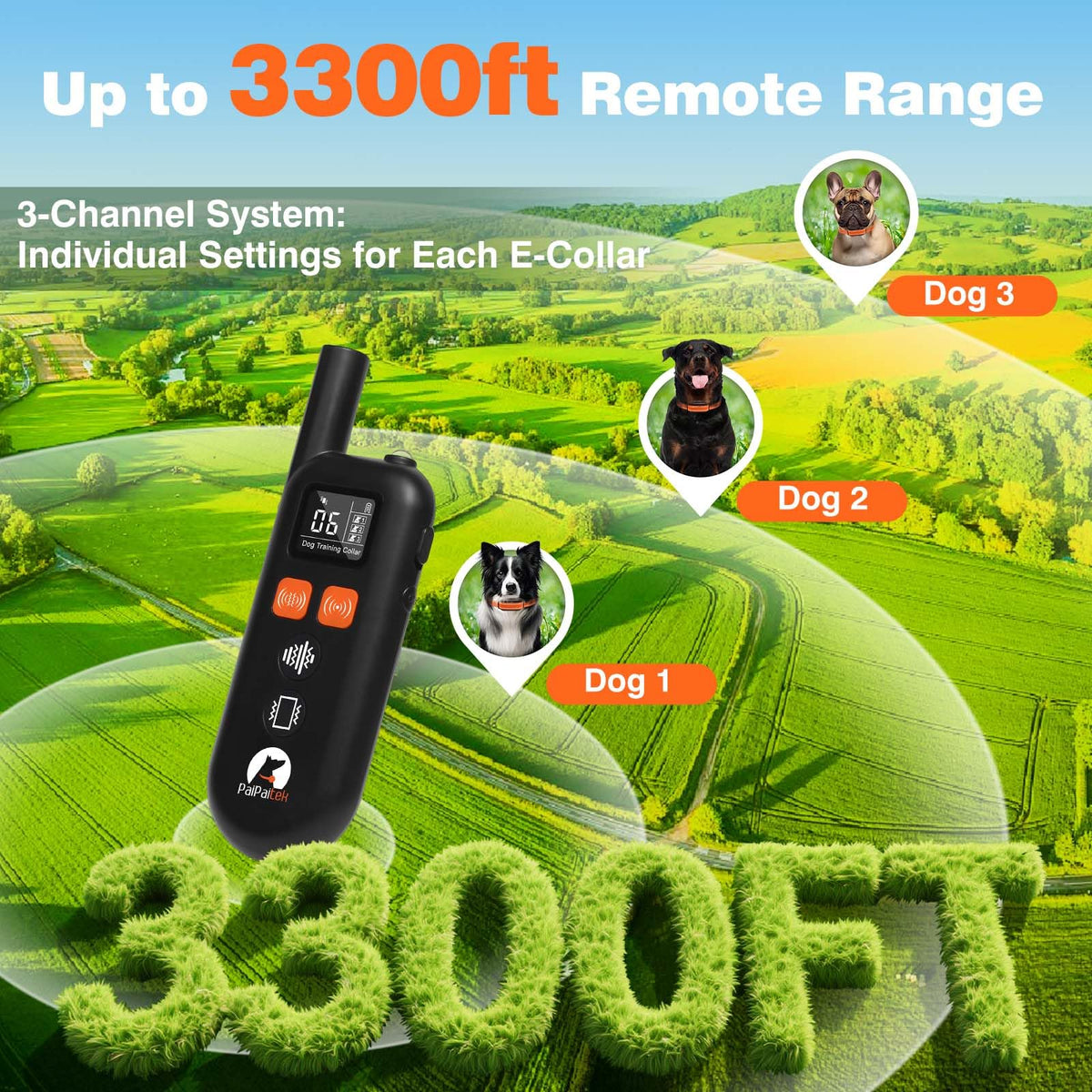 Vibrating Dog Training Collar with Remote W62613