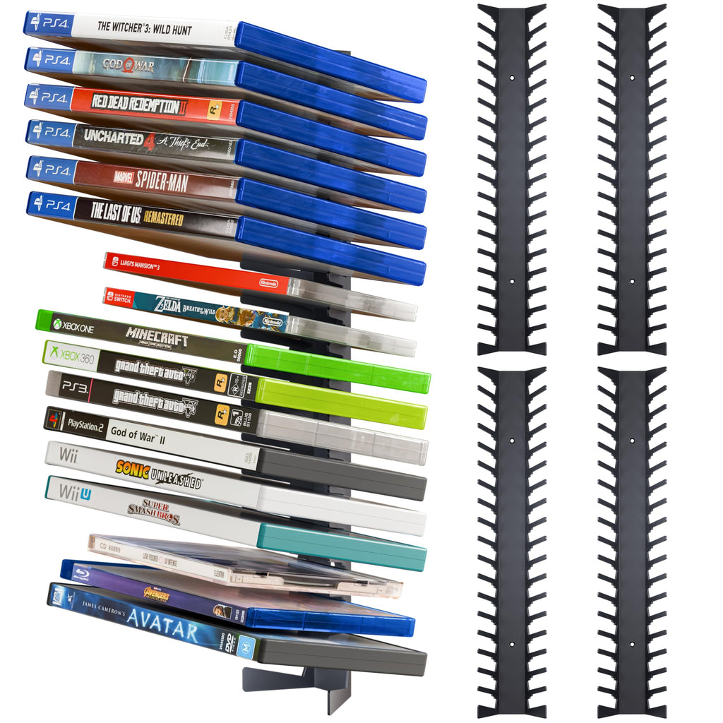 Metal Wall Mounted Video Game Storage Shelves 4-Pack J31841