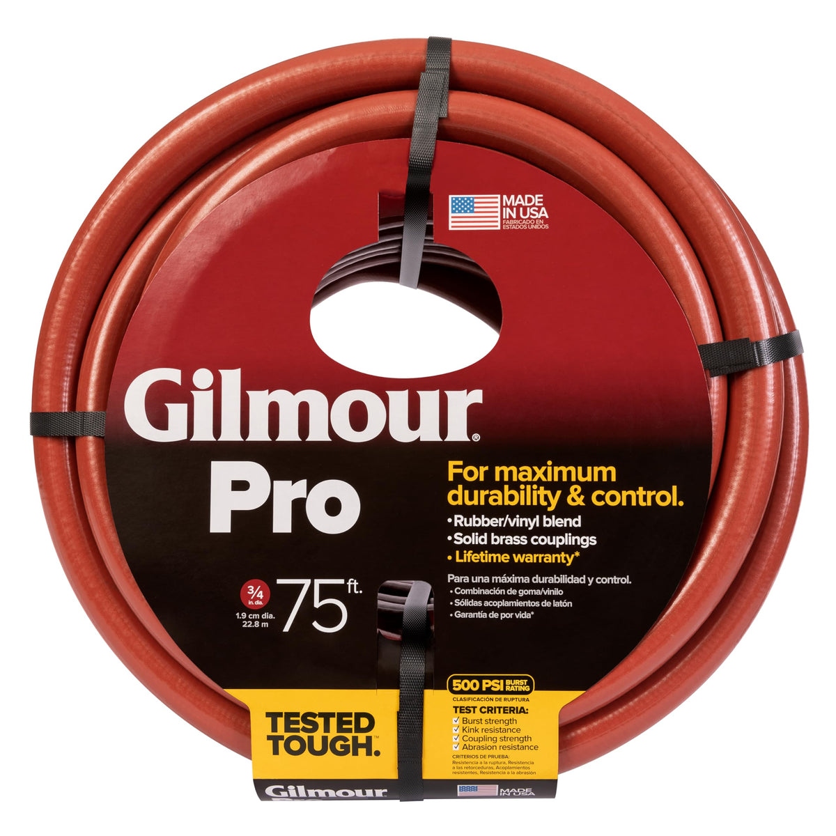 3/4" x 75' Heavy Duty Kink Resistant Garden Hose F9874