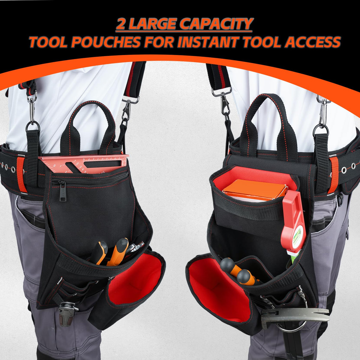 Tool Belt with Suspenders and Tool Pouch J430589