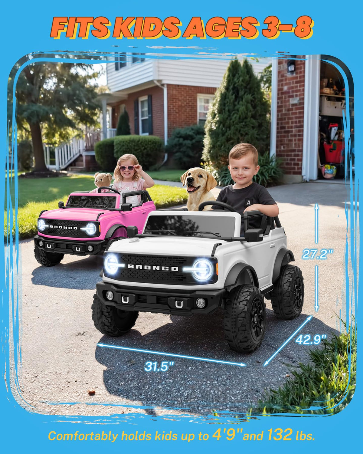 24V 2 Seater Ride on Car with Remote Control E26917