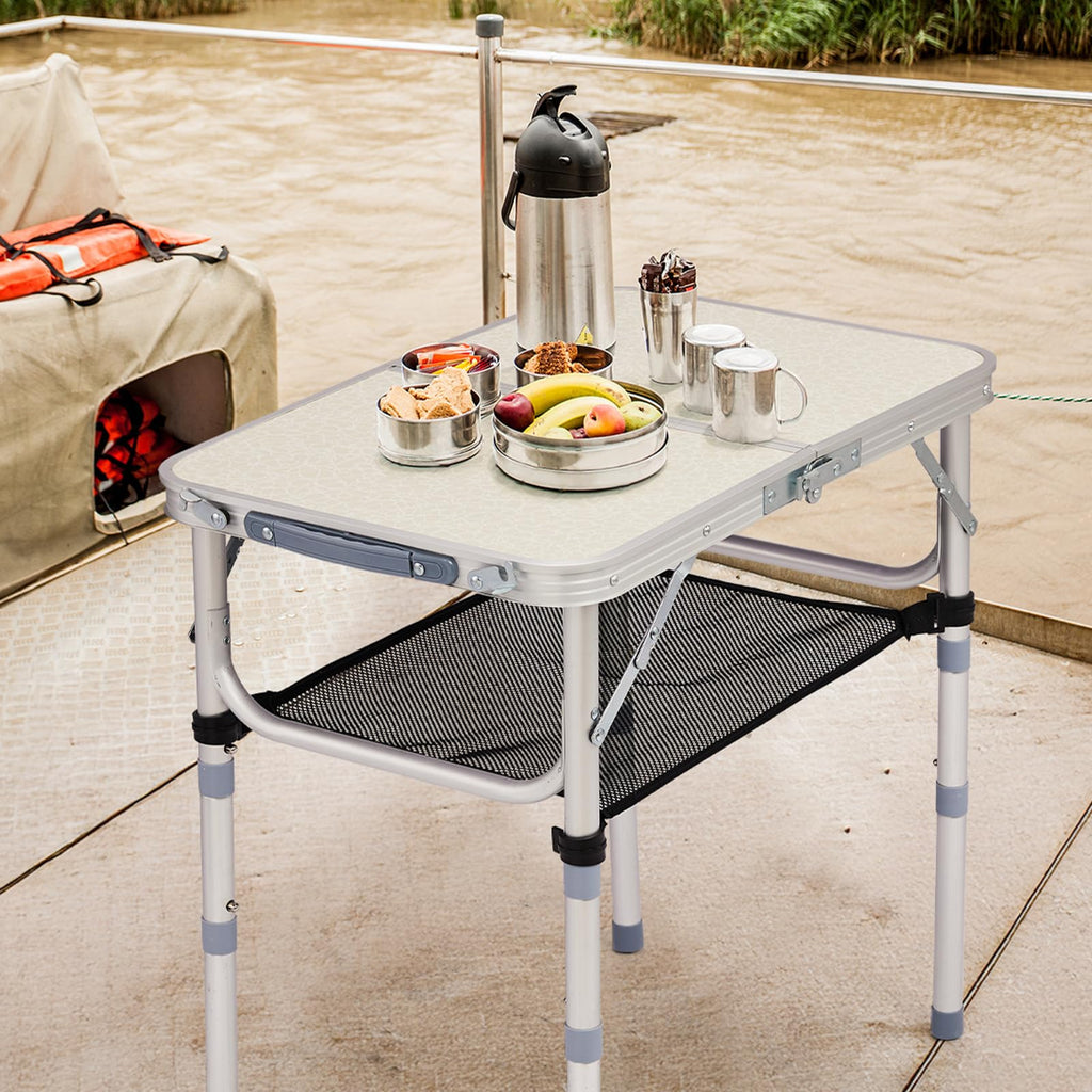 White 2ft Aluminum Folding Picnic Table W432