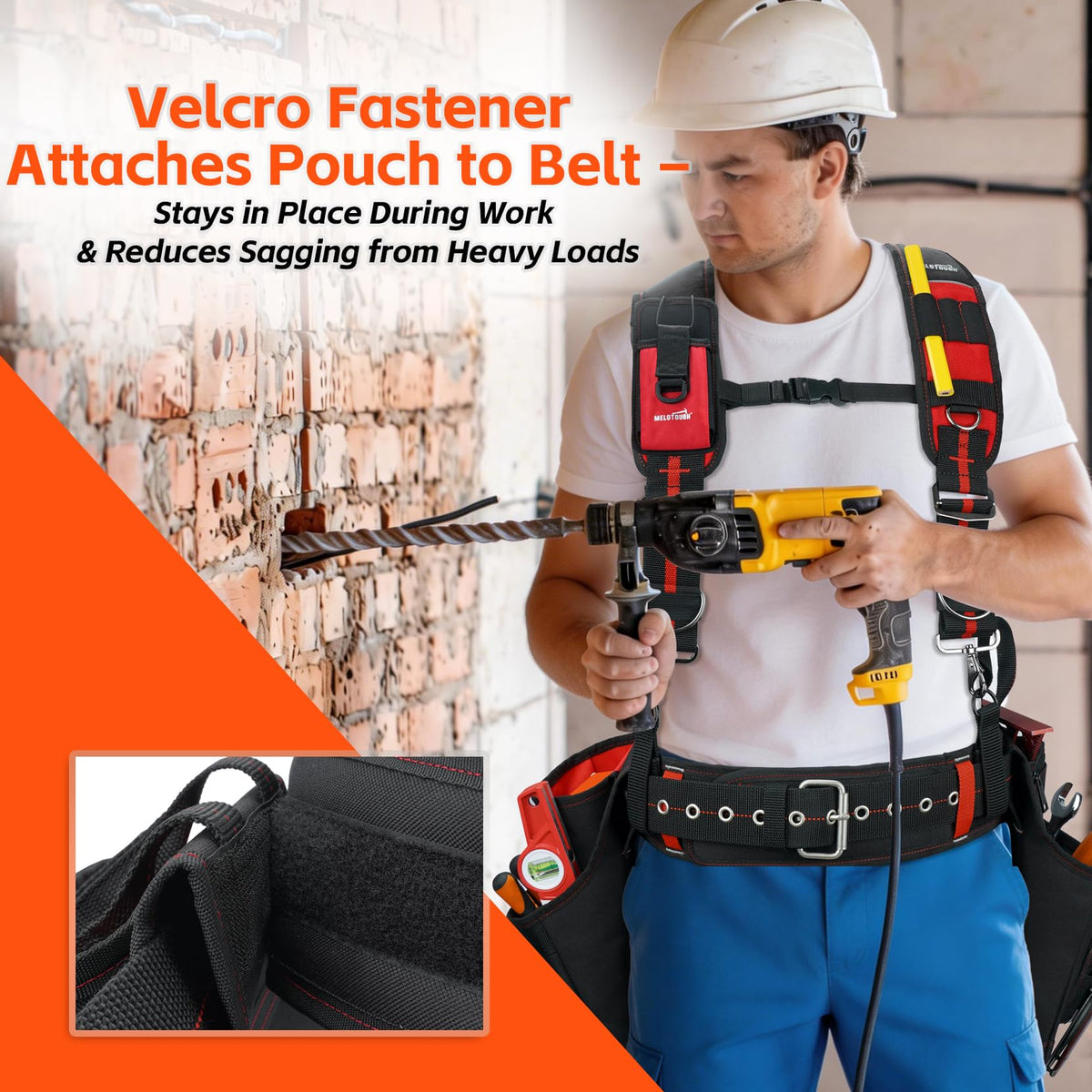 Tool Belt with Suspenders and Tool Pouch J430589