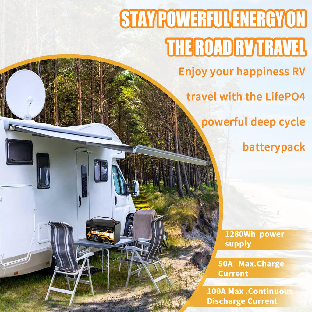 12V 100Ah LiFePO4 Deep Cycle Battery A6461