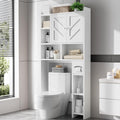 White Over the Toilet Storage Cabinet with Adjustable Shelf I34138