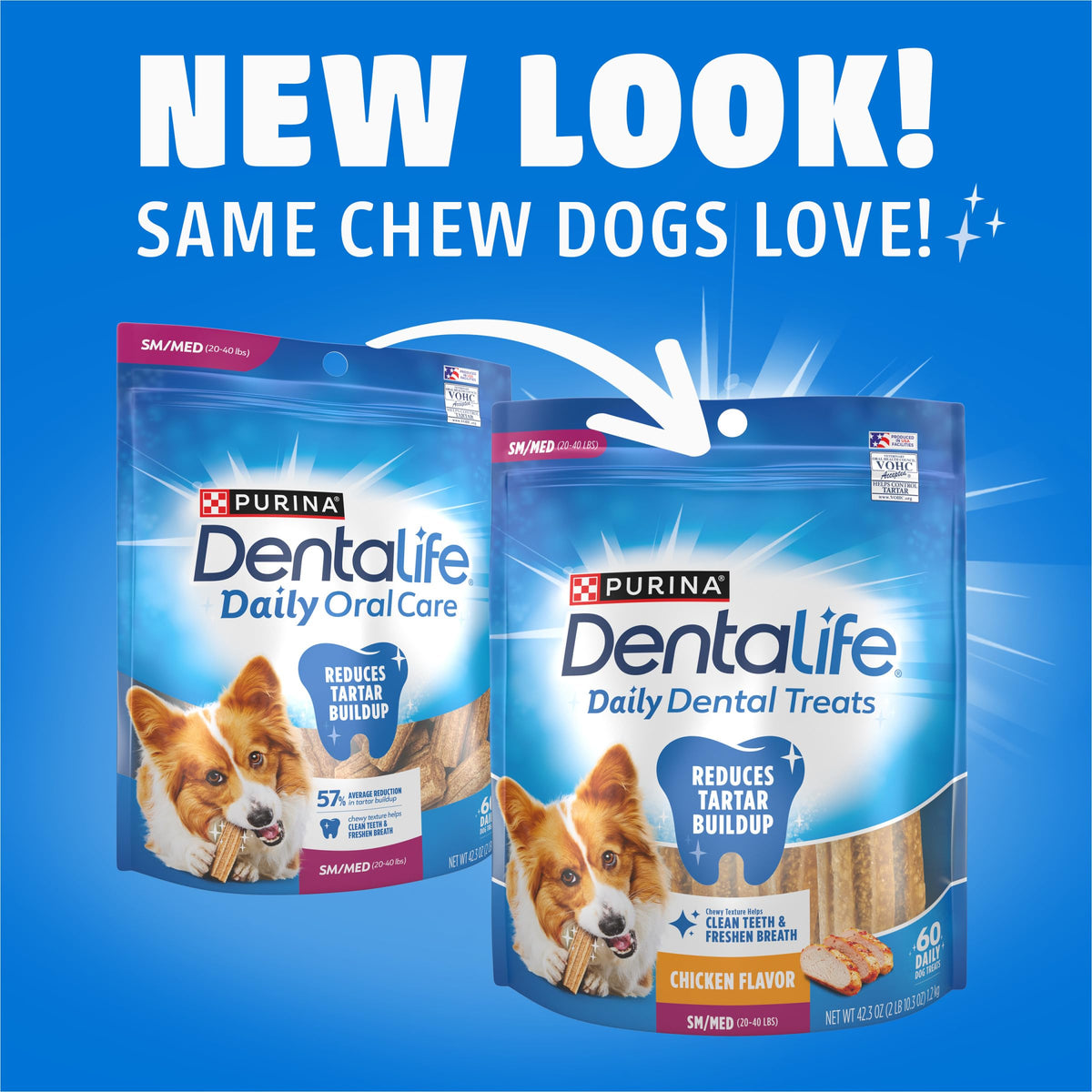 Daily Oral Care Dog Treats, Small/Medium, 60 ct M7594