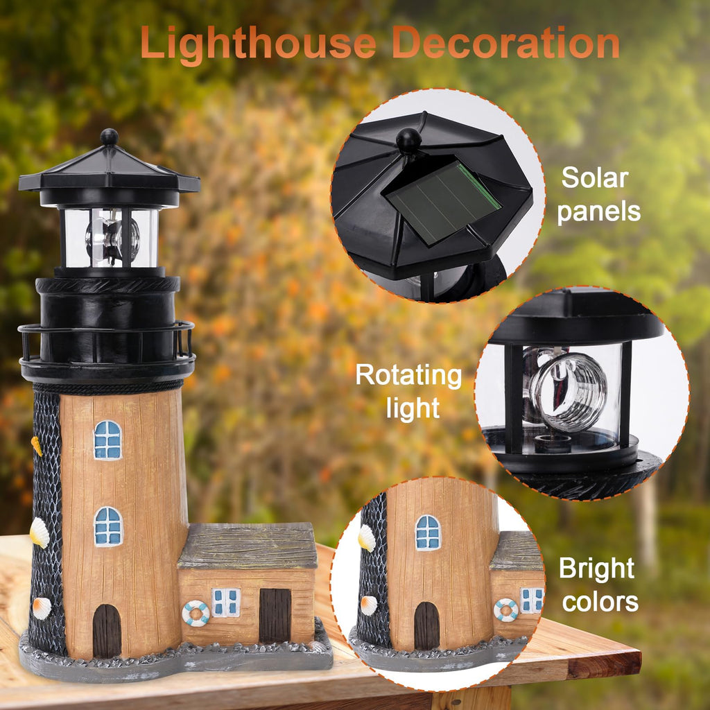 Solar Lighthouse with Rotating Beacon K37752
