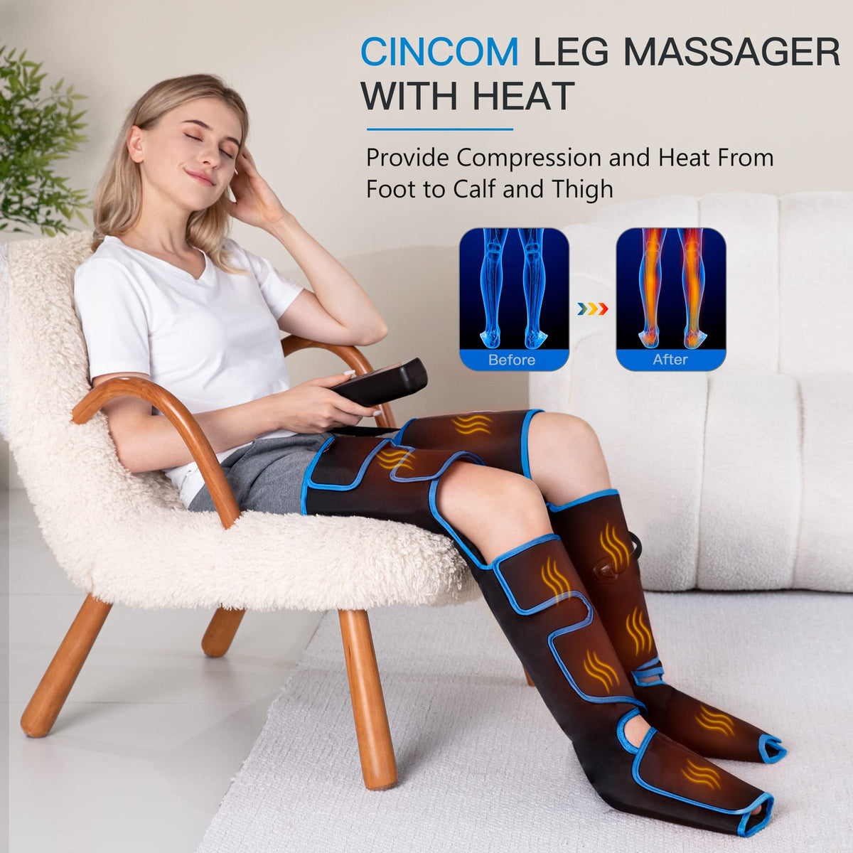 Leg Massager with Heat and Compression K250