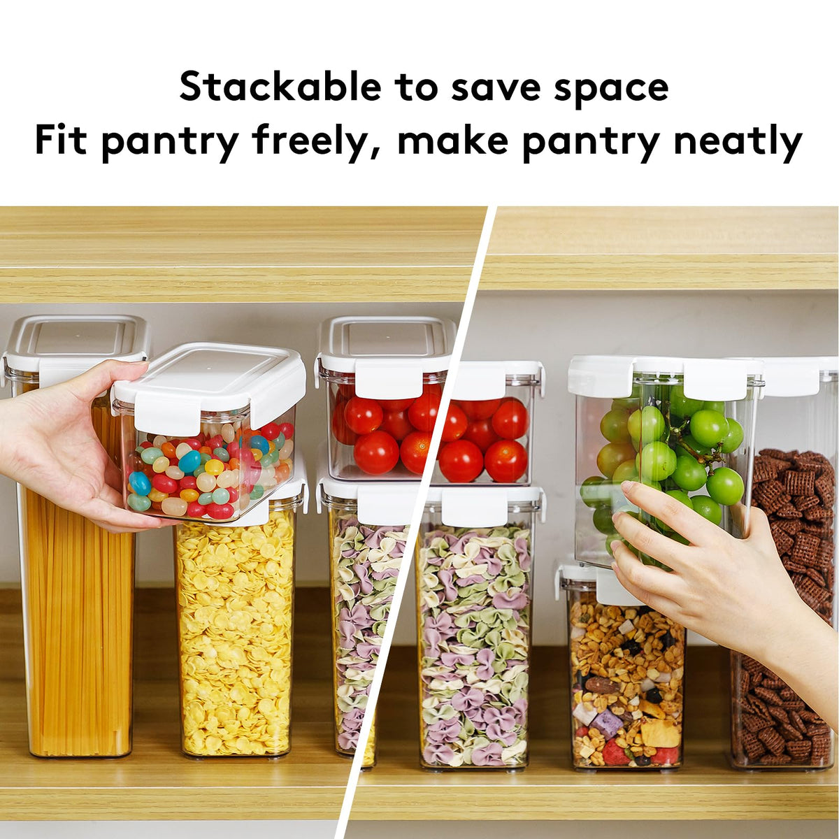 Airtight Pet Food Storage Containers with Lids, BPA Free Plastic 8-Pack L938619