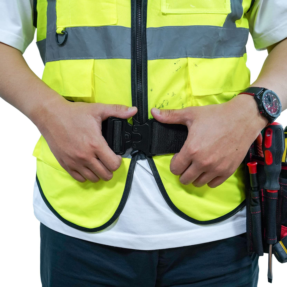 2" Nylon Web Work Tool Belt with Quick Release Metal Buckle M9914