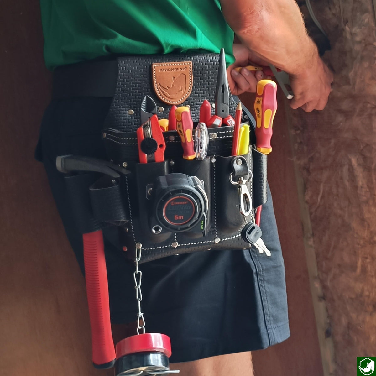 Heavy Duty 13-Pocket Top Grain Leather Tool Belt E437