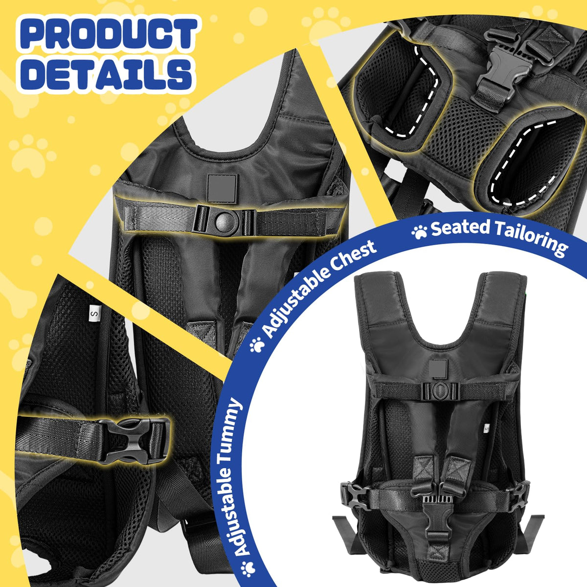 Legs Out Front Pet Carrier Backpack for Small Medium Dogs Cats up to 25lbs H592