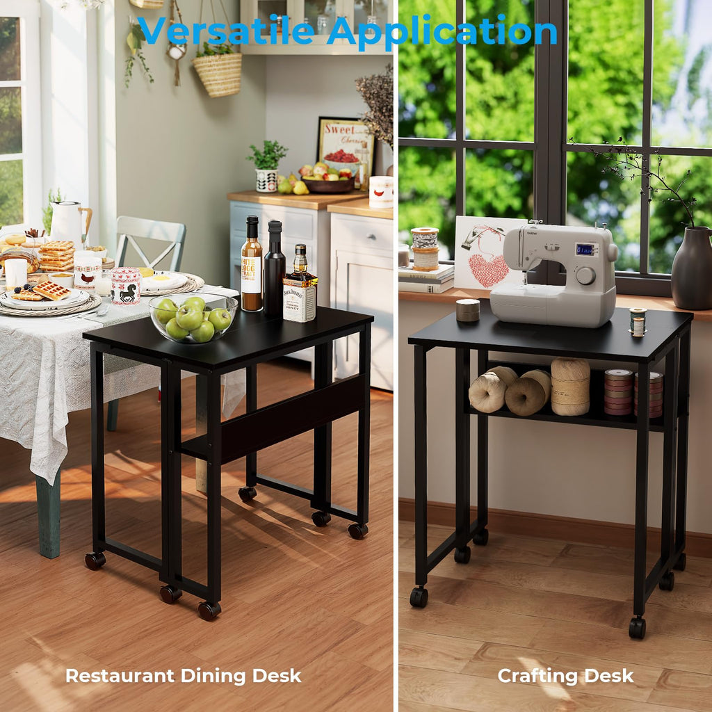 Folding Desk with Wheels L721