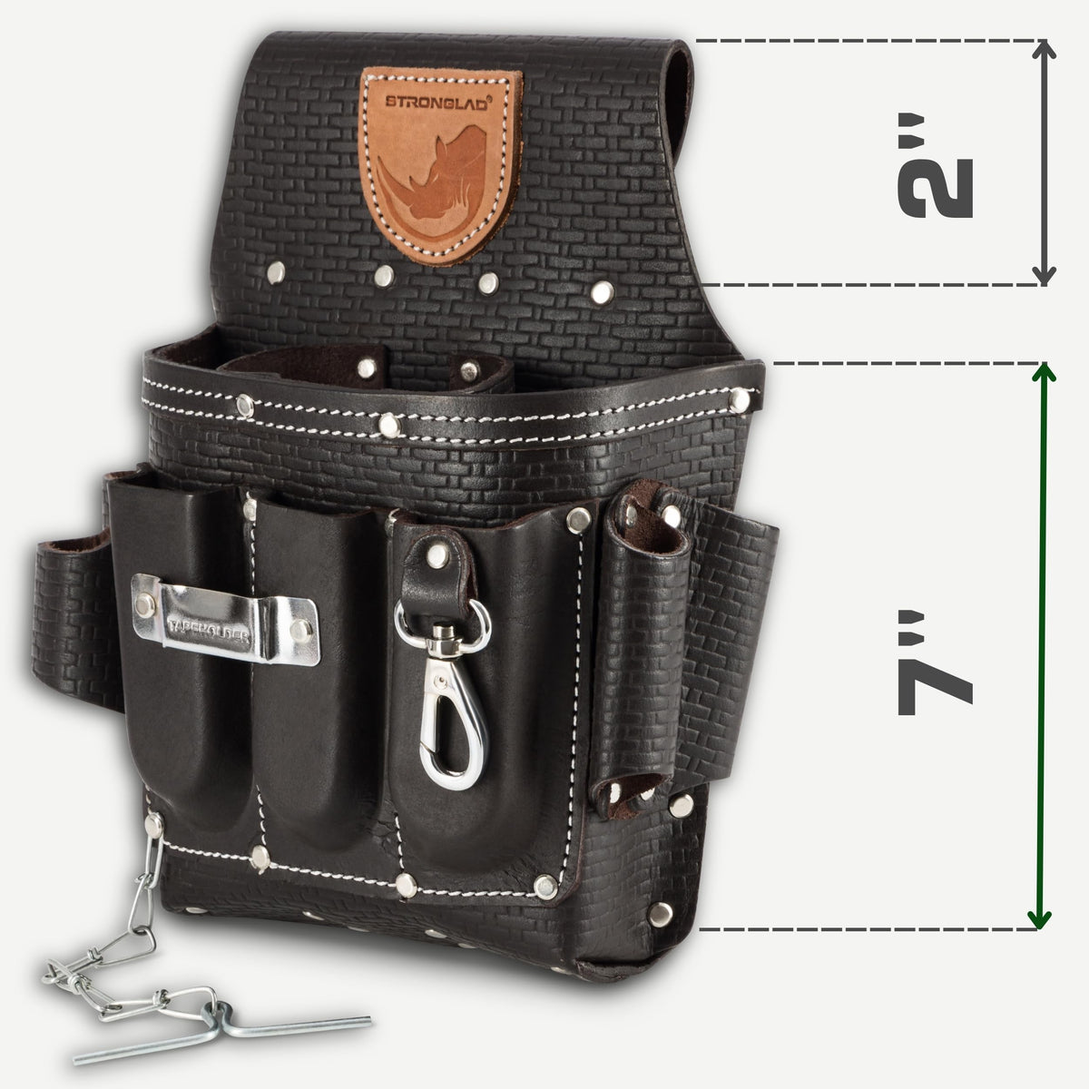 Heavy Duty 13-Pocket Top Grain Leather Tool Belt E437