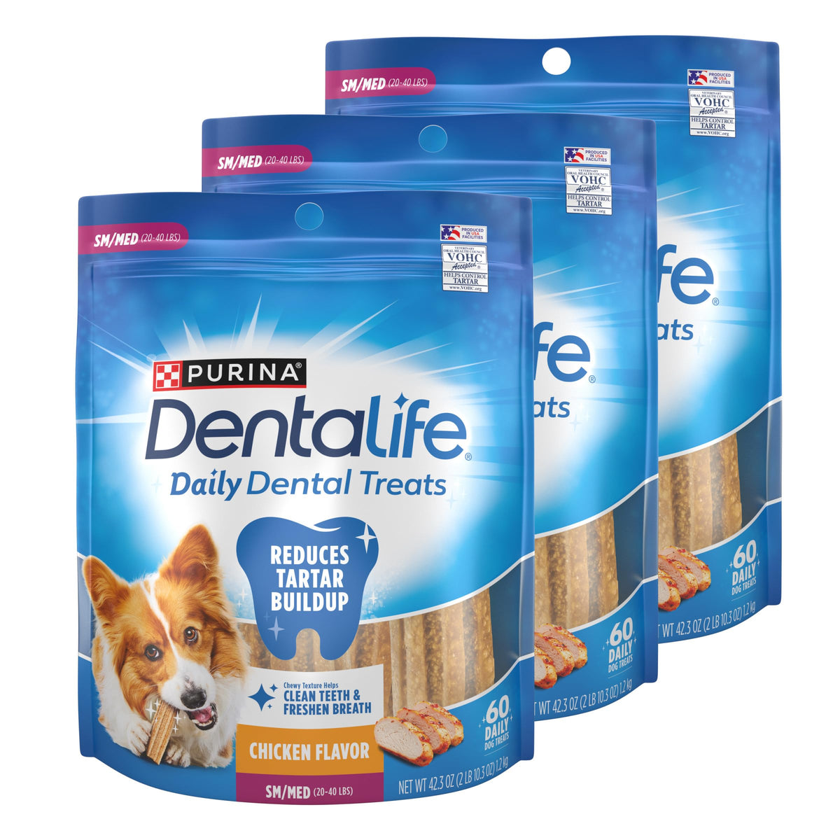 Daily Oral Care Dog Treats, Small/Medium, 60 ct M7594