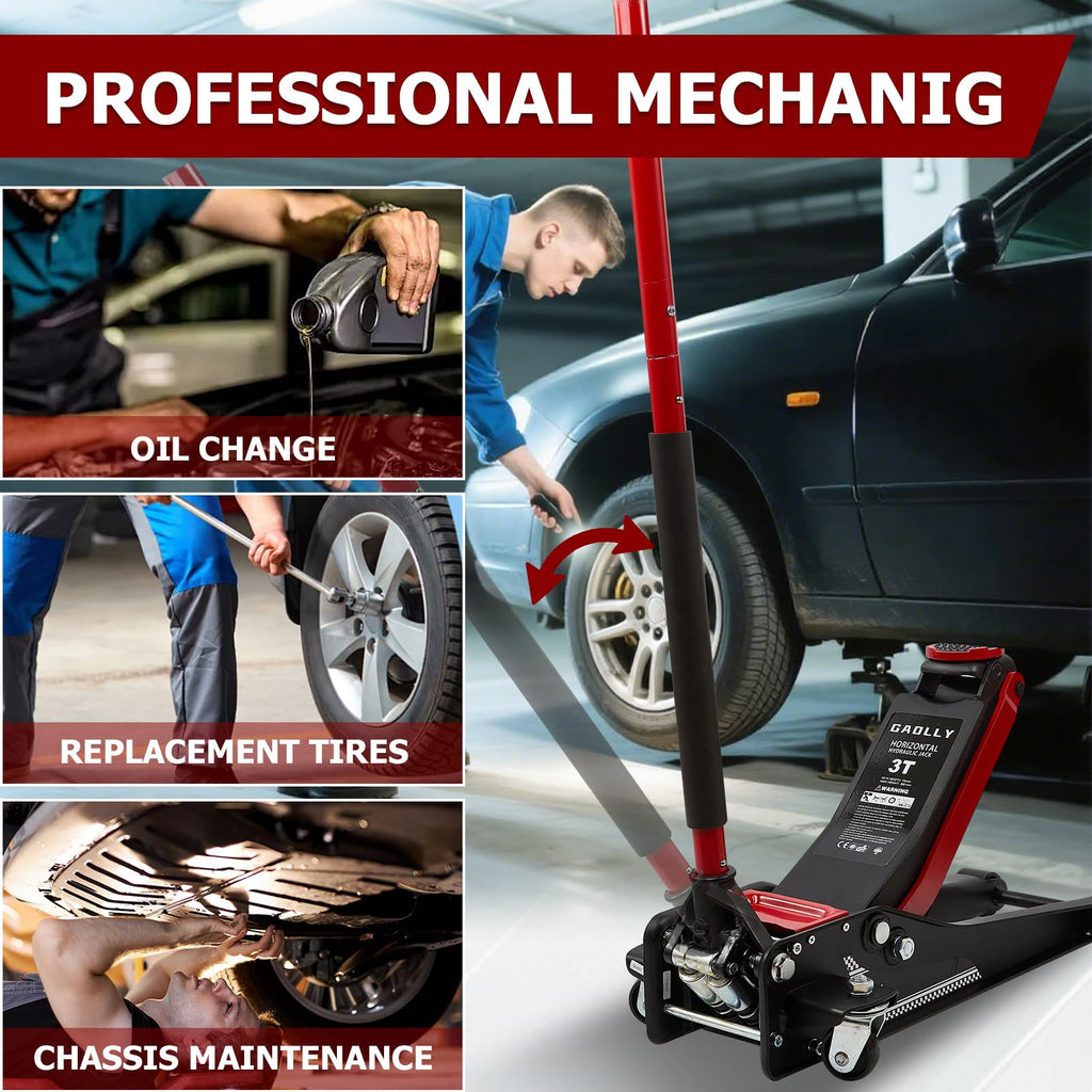 3 Ton Low Profile Steel Floor Jack T470