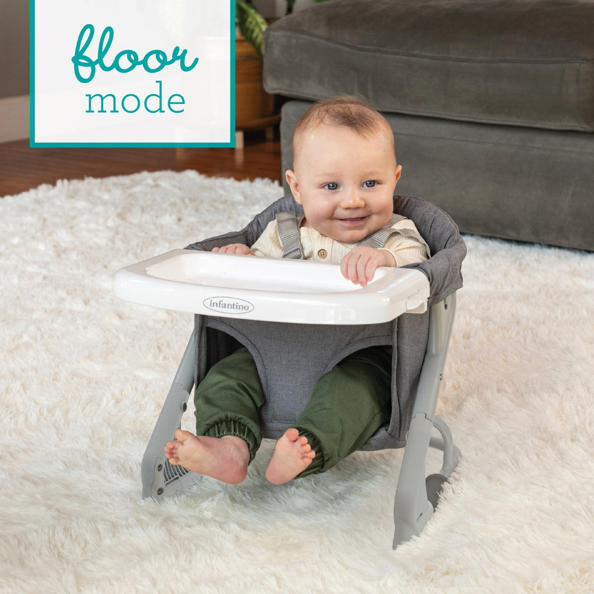 Gray Travel Booster High Chair & Seat J202