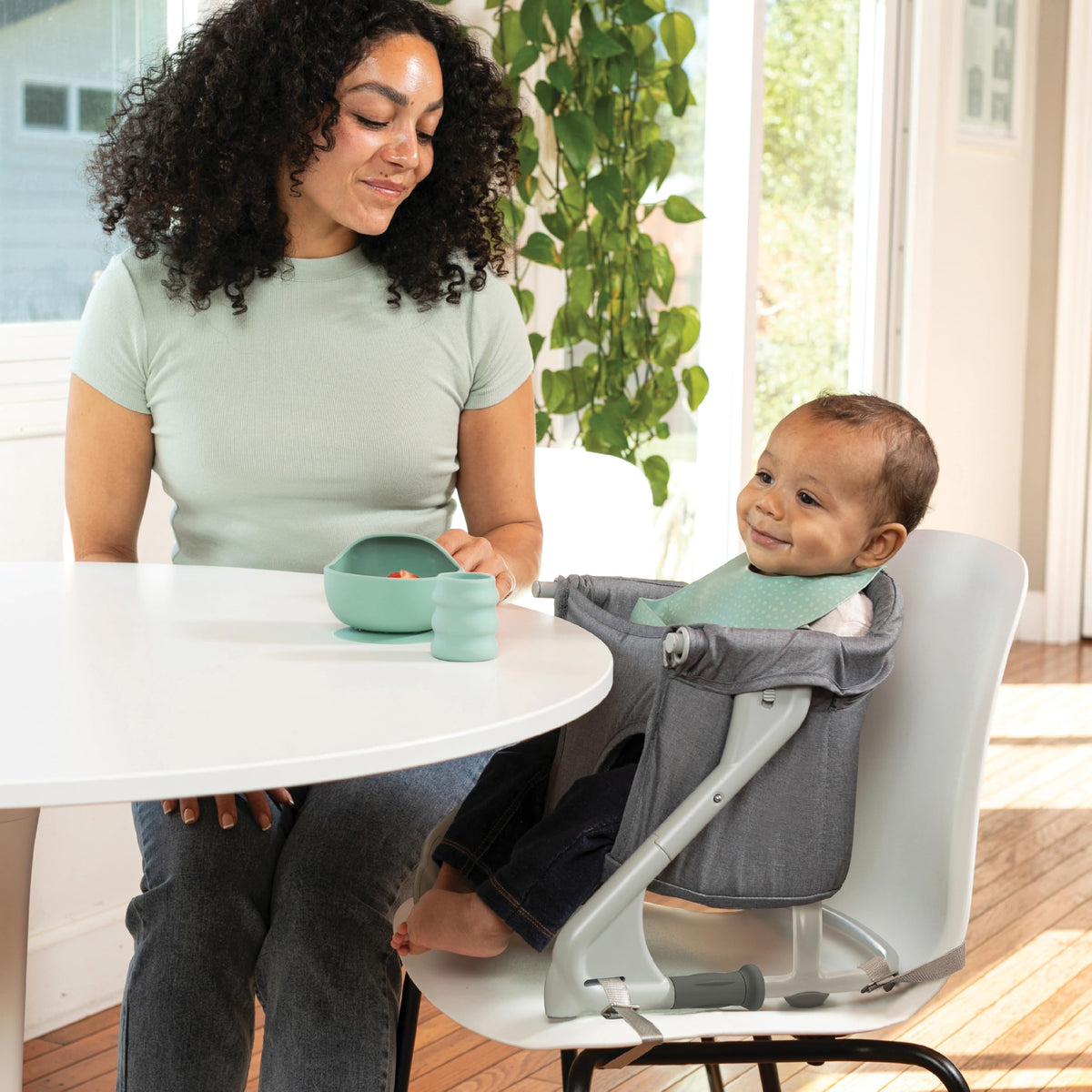 Gray Travel Booster High Chair & Seat J202