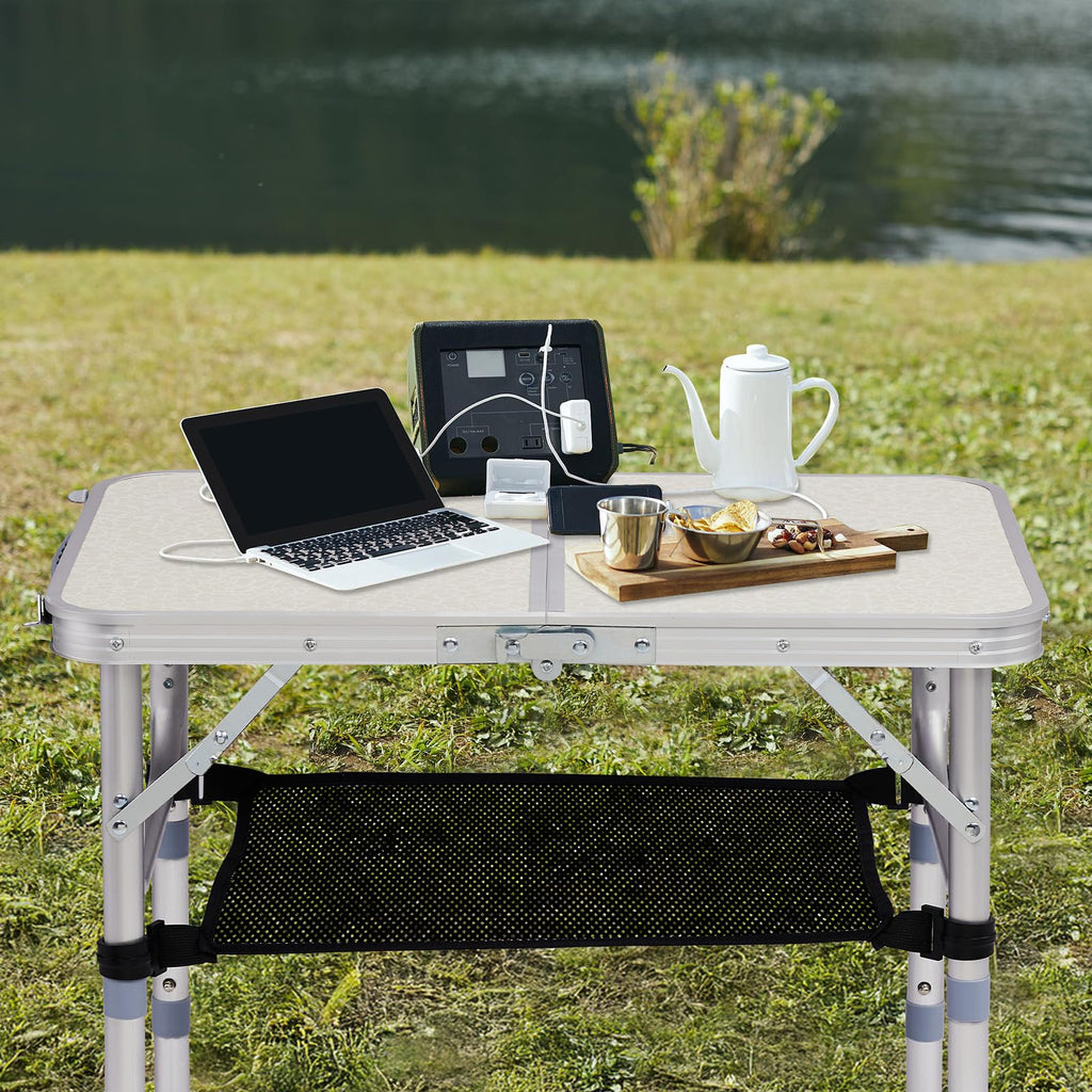 White 2ft Aluminum Folding Picnic Table W432