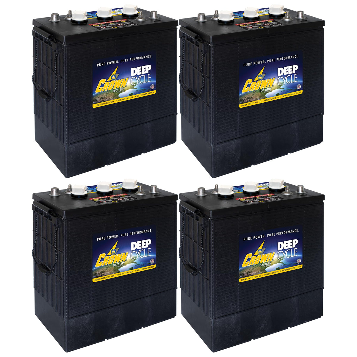 6V Flooded Lead Acid Deep Cycle Battery 330Ah 4 Pack O9353