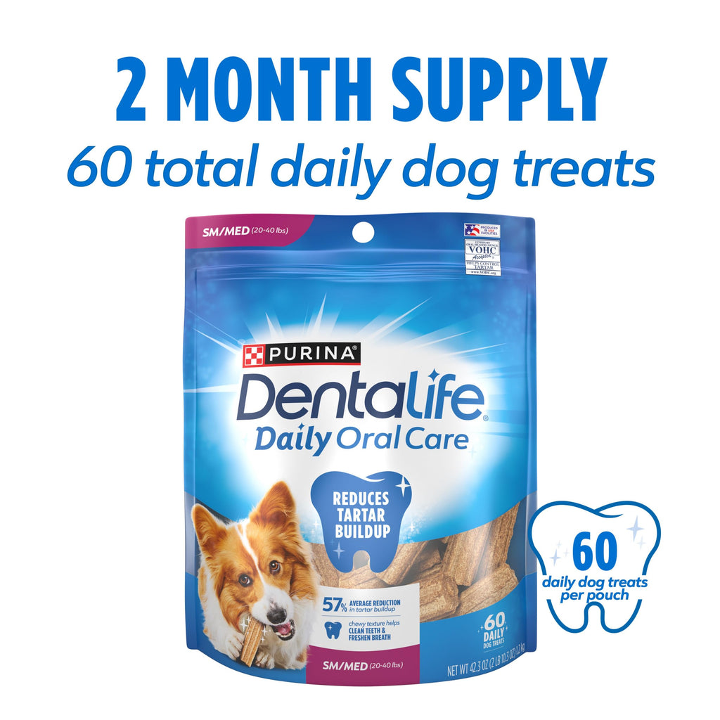 Daily Oral Care Dog Treats, Small/Medium, 60 ct M7594