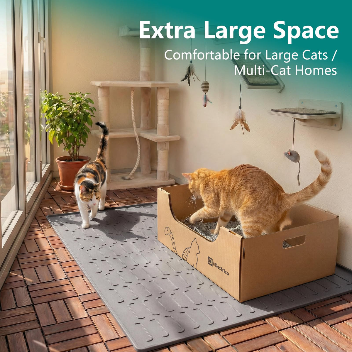 3-Pack Jumbo Disposable Cardboard Cat Litter Box A537467