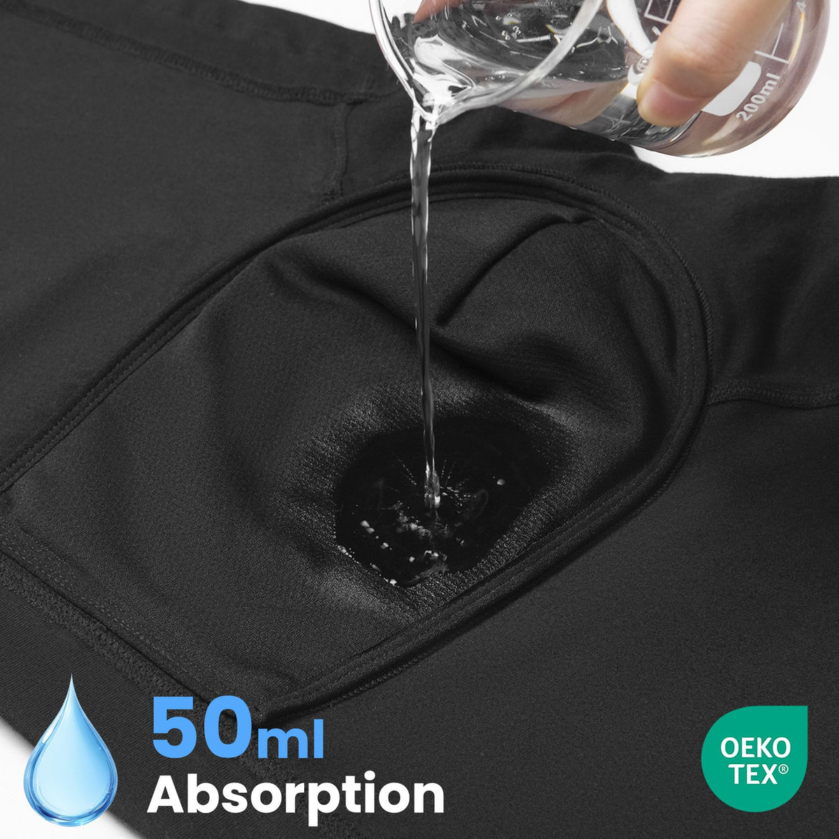 Mens Washable Incontinence Underwear 50ml Absorbent 4XL Y409