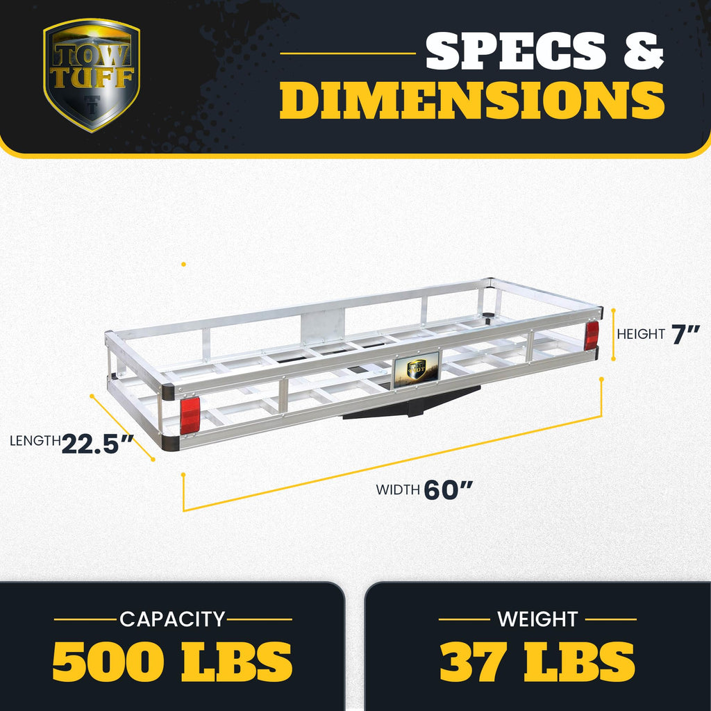 60 in Aluminum Hitch Carrier 500 lb O8837
