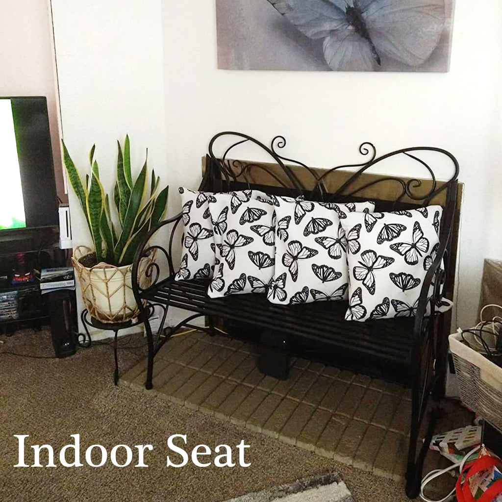 Outdoor Cast Iron Bench with Armrests Double Seats I403