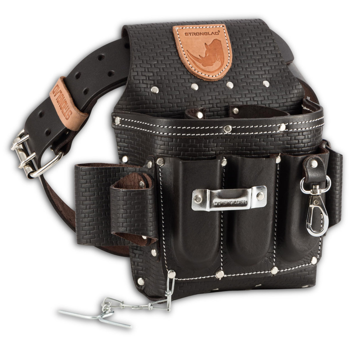 Heavy Duty 13-Pocket Top Grain Leather Tool Belt E437