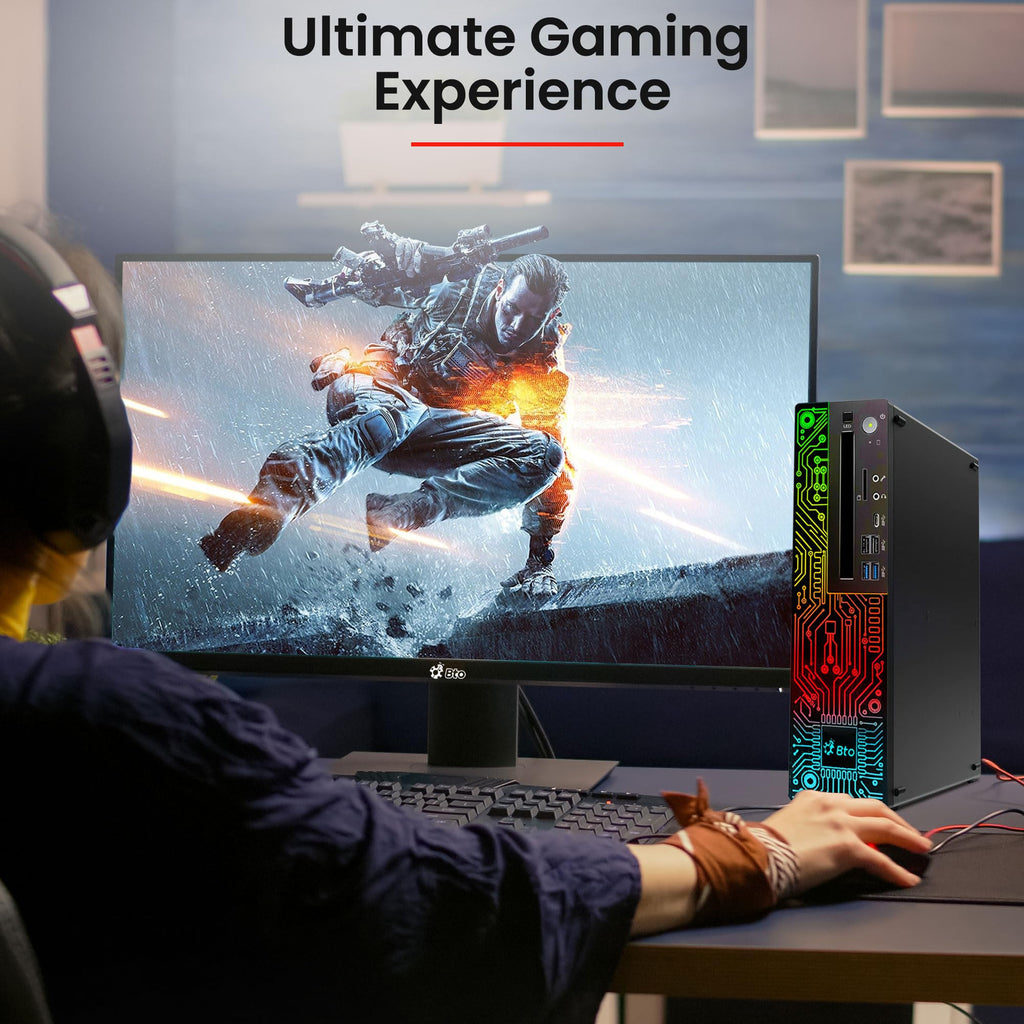 RGB Gaming Desktop PC Intel i5 16GB Ram 512GB SSD GeForce GT 1030 Windows 11 Pro P613