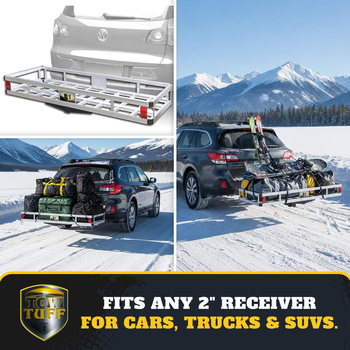 60 in Aluminum Hitch Carrier 500 lb O8837