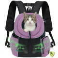 Hands Free Front Pet Carrier Backpack, 10 lbs, Purple V55580