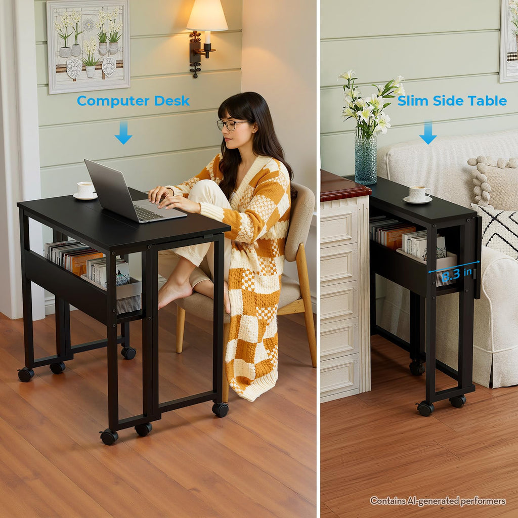 Folding Desk with Wheels L721