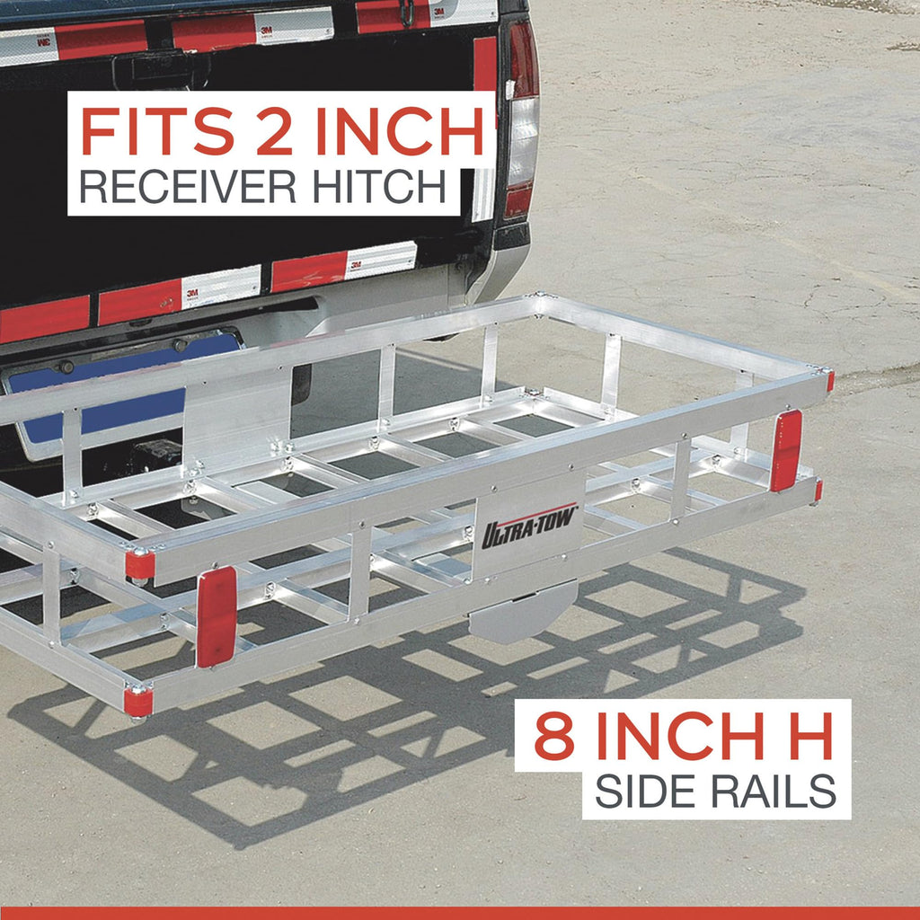 Aluminum Hitch Cargo Carrier 500-Lb Capacity Silver W3728