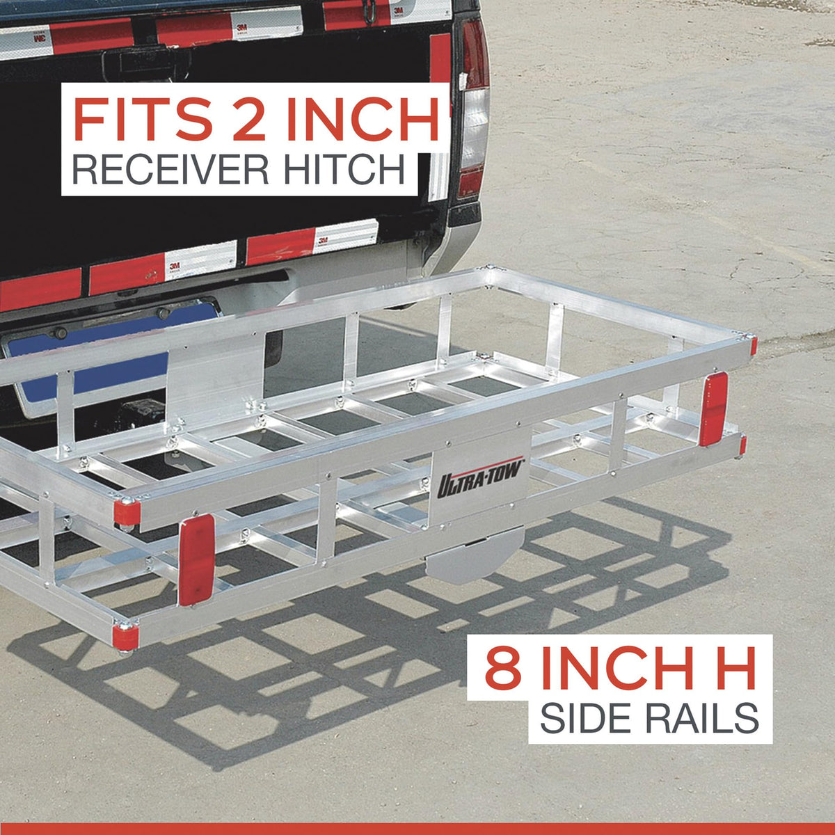 Aluminum Hitch Cargo Carrier 500-Lb Capacity Silver W3728