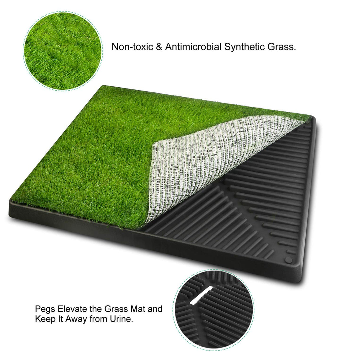 Indoor Dog Potty Grass Pad with Tray G231