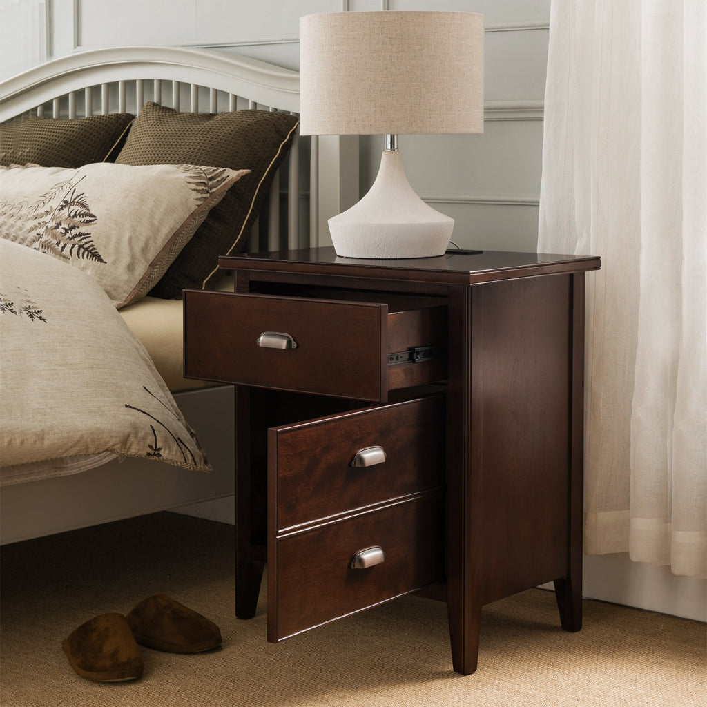 Chocolate Cherry Nightstand Side Table O13271