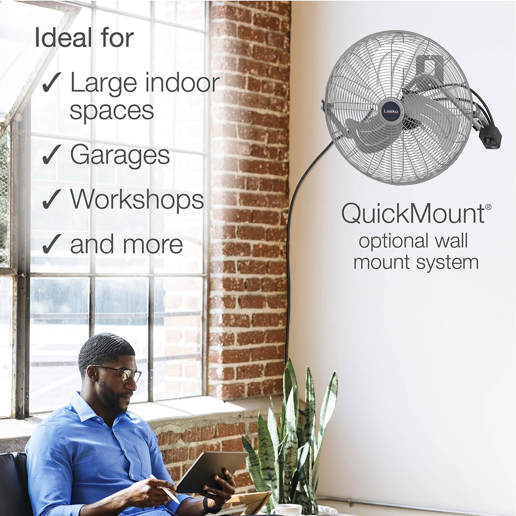 20" Silver High Velocity Wall Mount Fan C86432