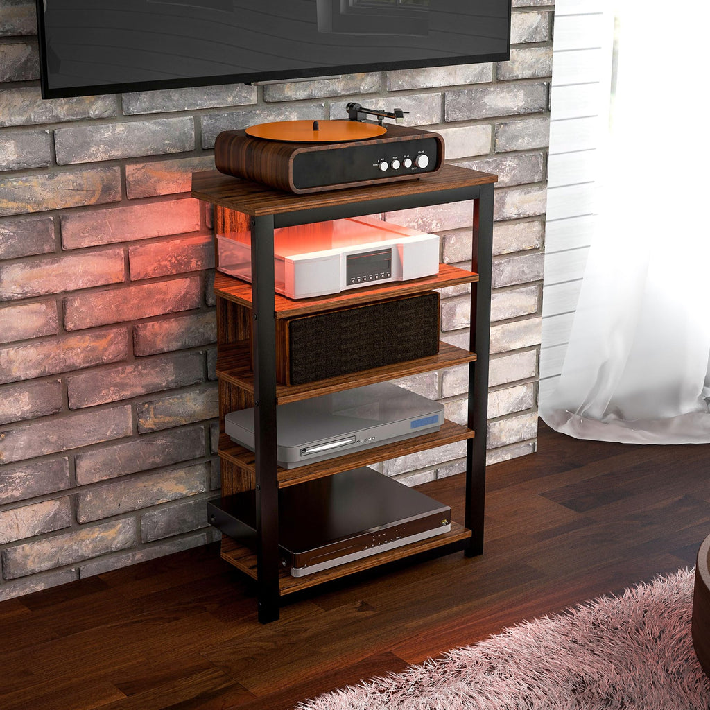Brown 4-Tier Media Stand B3221