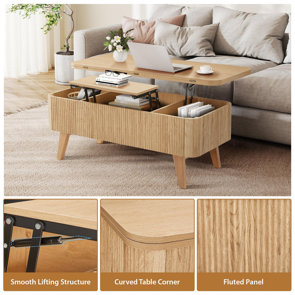 3 in 1 Lift Top Convertible Coffee Table with Storage A94389