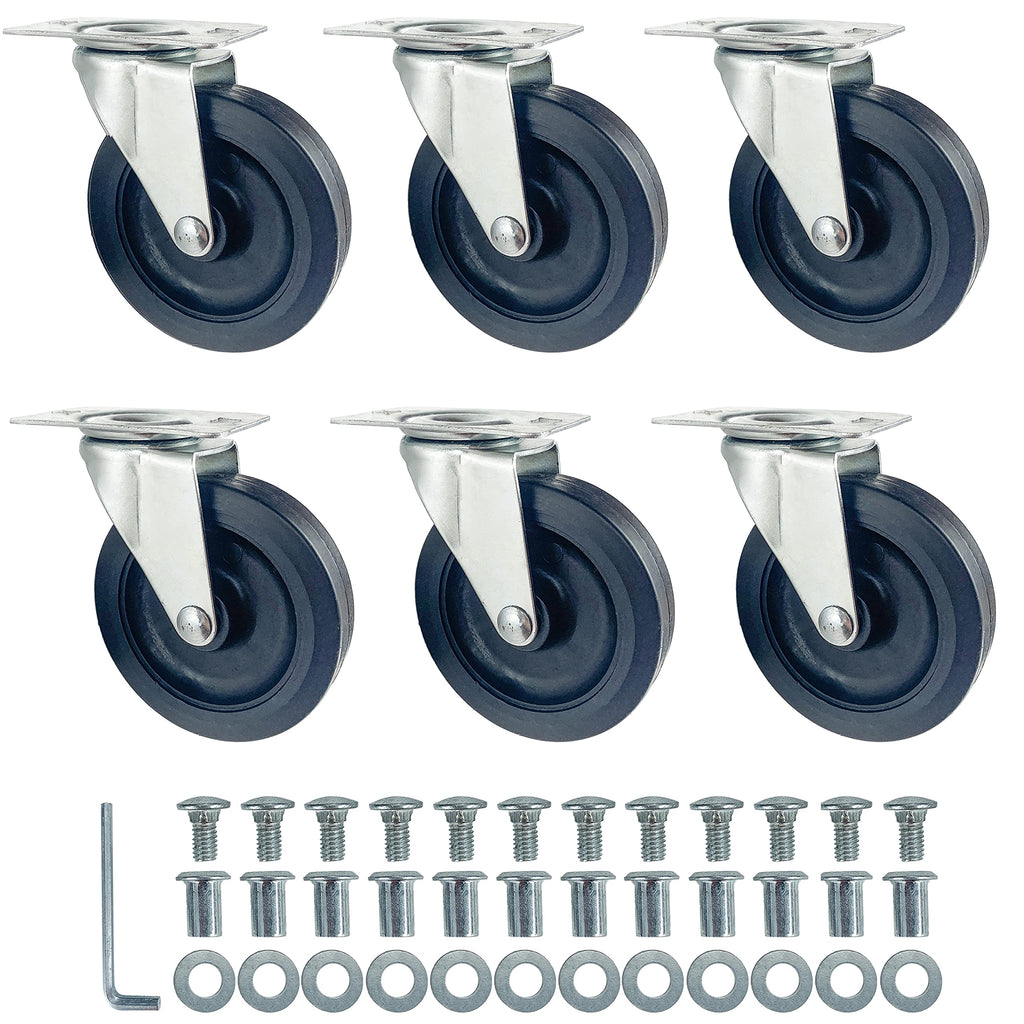 Caster Wheels for Mechanic Creepers, 3'' Pack of 6 O55831