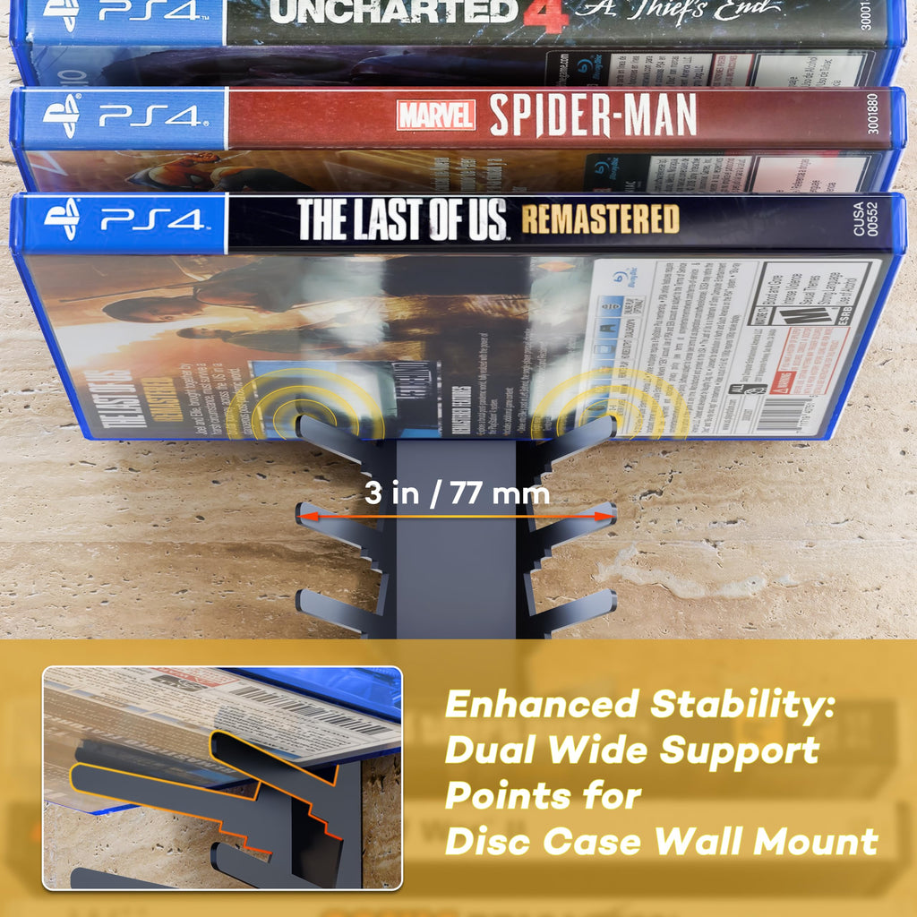 Metal Wall Mounted Video Game Storage Shelves 4-Pack J31841