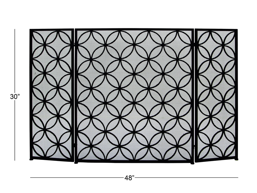 Black Metal Fireplace Screen K170